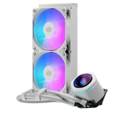 Cooler Master Masterliquid Core Nex 240 White ARGB; 240MM Aio Liquid Cooler; Dual Chamber Pump;intel LGA1700/1200/115& AM4; AM5 image 2