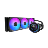 Cooler Master Atmos II;360MM Radiator; Fits All AMD And INTEL Sockets; Vrm Fan Module; 3 X120MM Sickleflow Edge ARGB Fans; Black