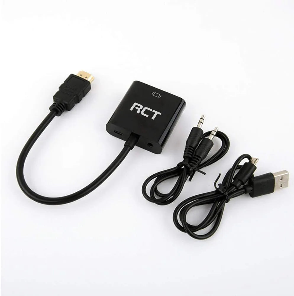 Rct Peripherals Rct HDMI To VGA (m To F) Adapter With Audio image 2