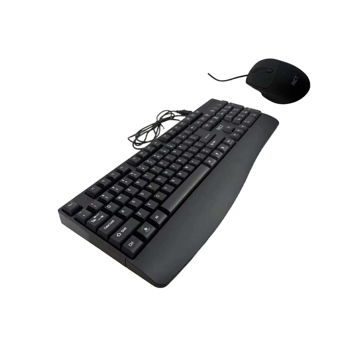 Rct Peripherals Rct Wired USB Keyboard & Mouse Combo | 104-KEY Membrane Keyboard | Ai Tool Key | Optical Mouse; 1000-3200 DPI