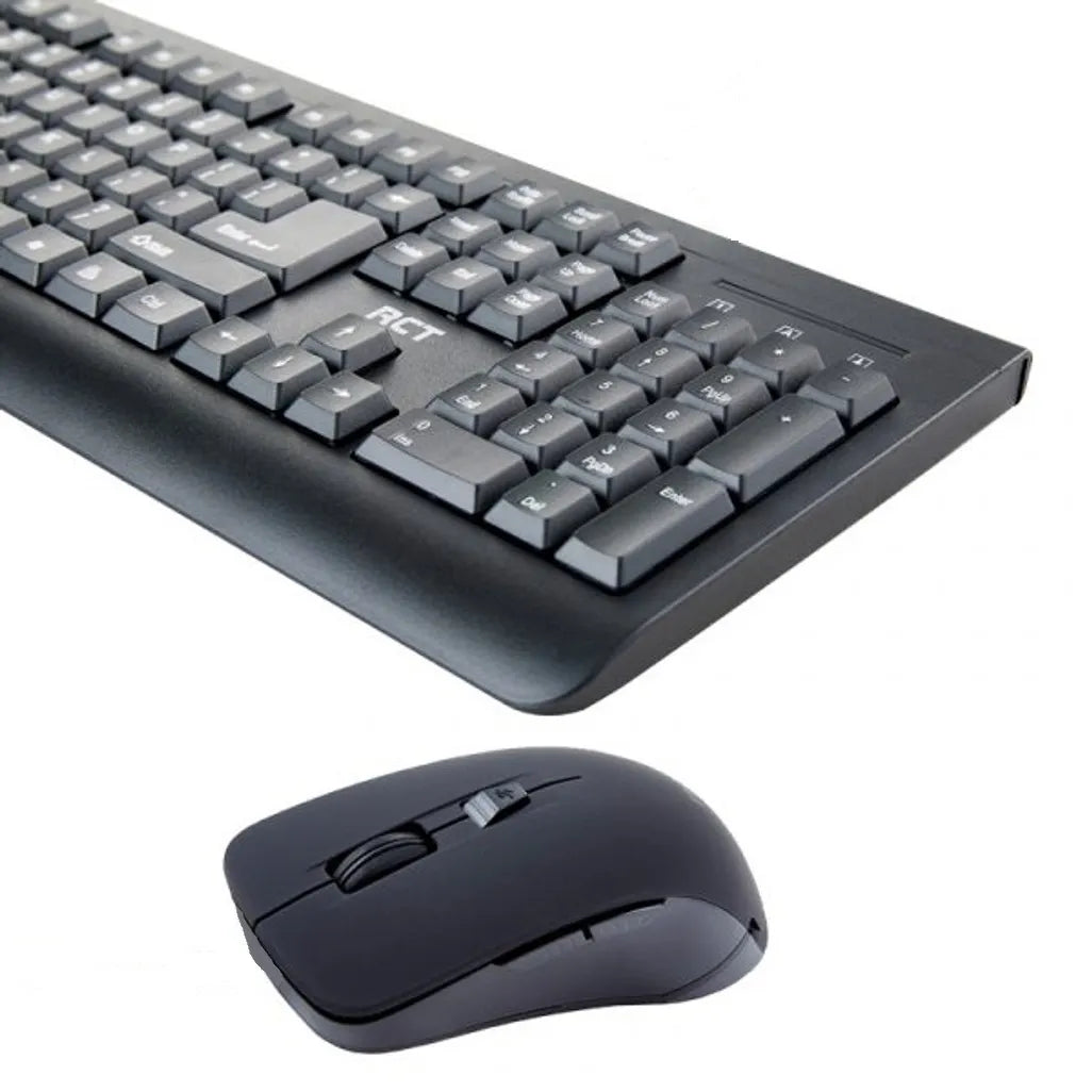 Rct Peripherals Rct Wireless Keyboard & Mouse Combo | 104-KEY | 6-BUTTON Optical Mouse; 800-1600 DPI | 2.4GHZ Nano Receiver