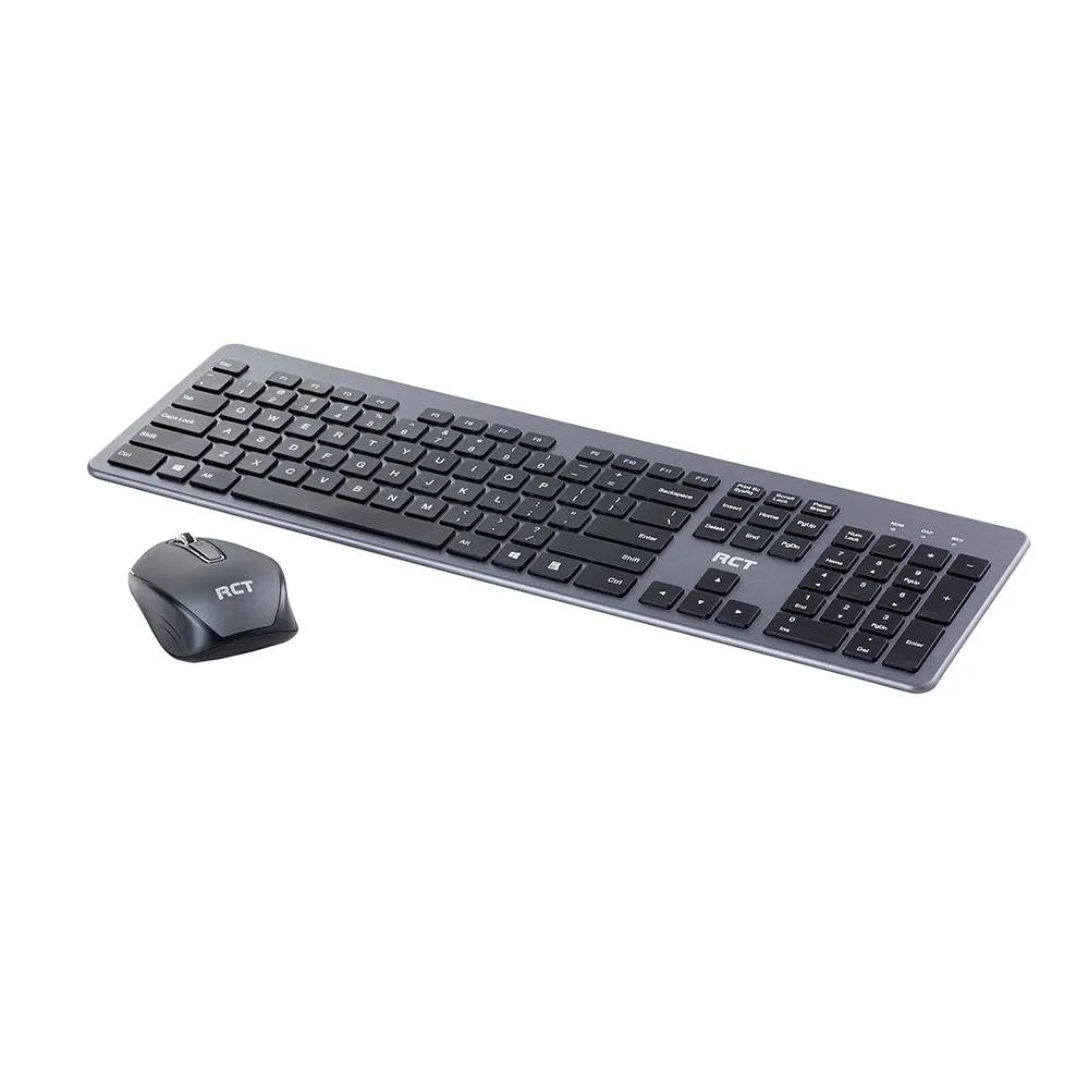 Rct Peripherals Rct Wireless Keyboard And Mouse Combo | 104-KEY Slimline Scissor Switch Keyboard | Wireless Optical Mouse; 1200DPI