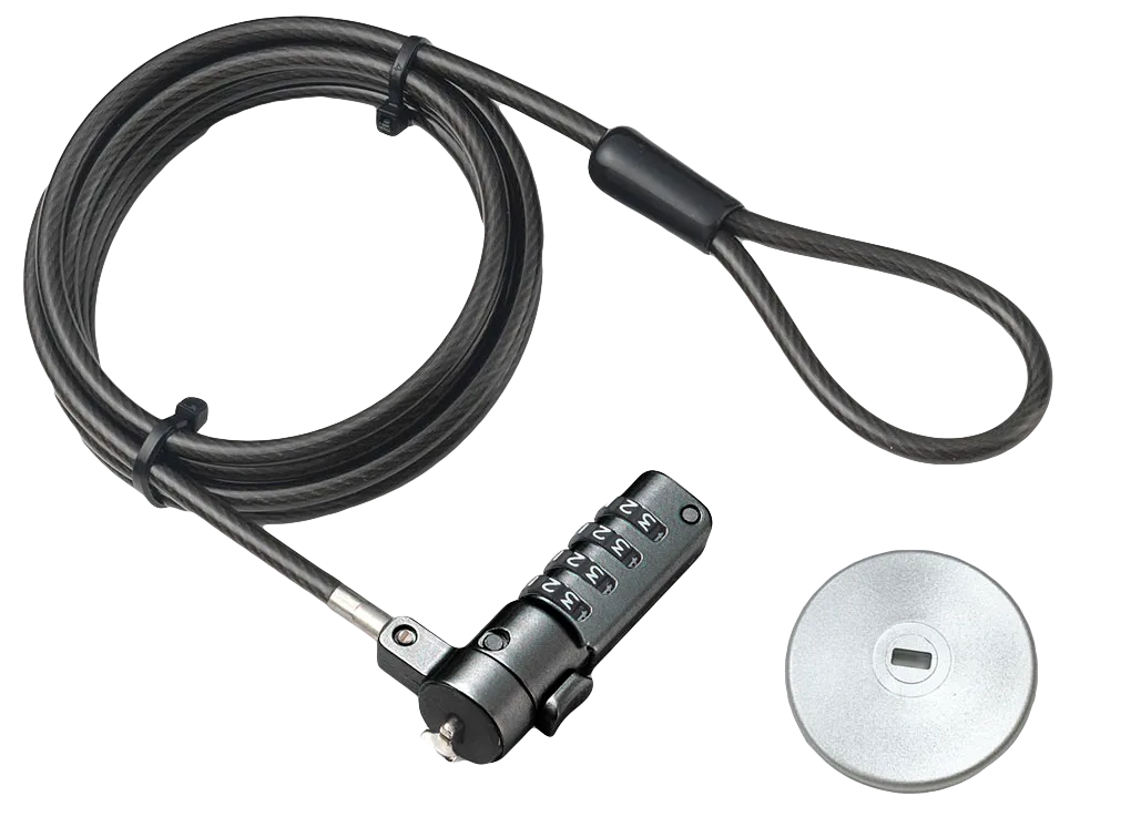 Rct Peripherals Rct 4 Digit Security Lock; T-Bar/Kensington Lock Compatible Plus Adapter Kit For Devices With No Slot; 1.5M image 2