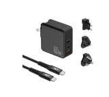 Rct Peripherals Rct 65W Gan Fast Charging Travel Kit Travel Adapter + (eu+uk+sa) Plug And Cable image 4