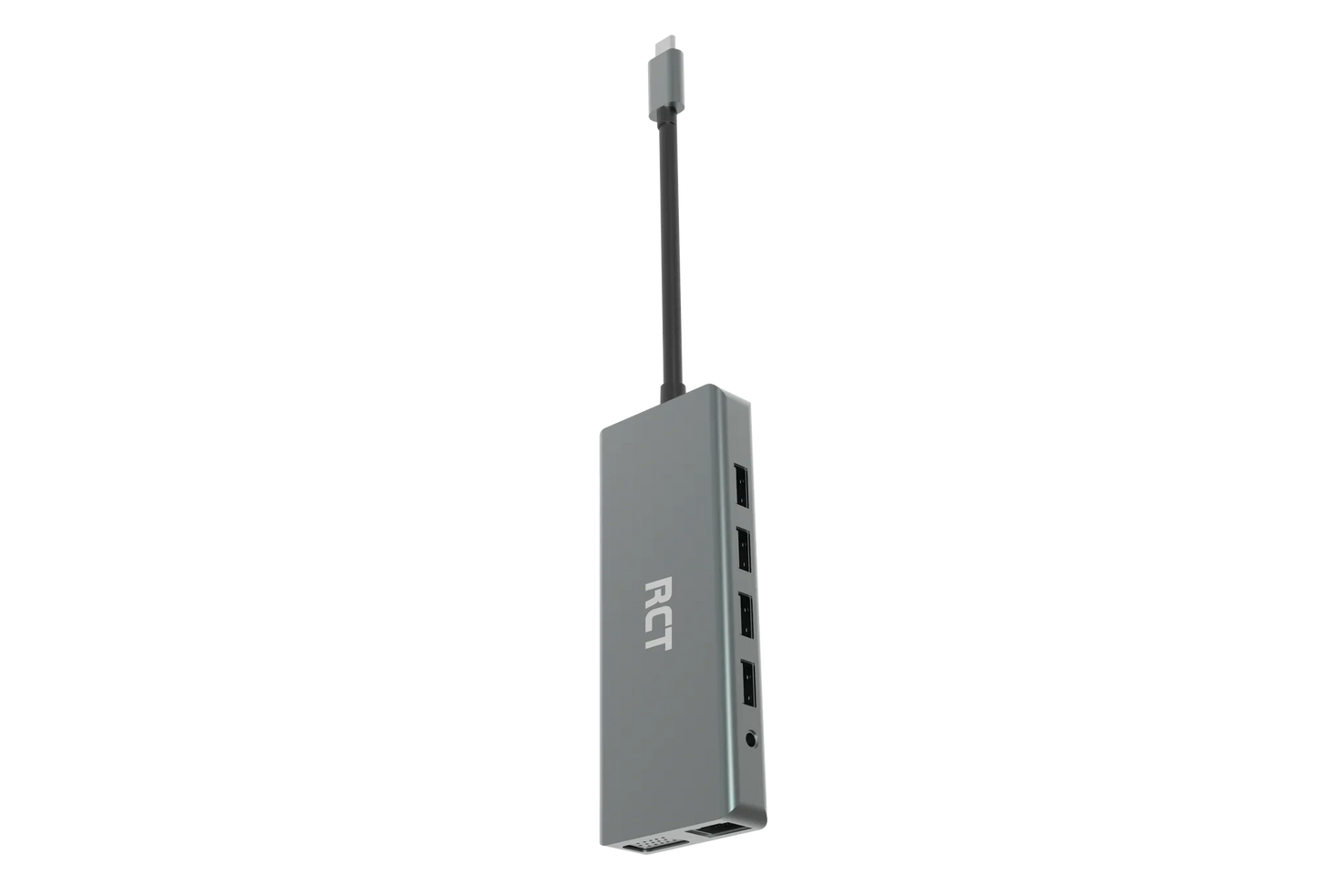 Rct Peripherals Rct Compact 12-IN-1 USB Type C Hub With 2 HDMI; 1 VGA; 3 USB 3.0; 1 USB 2.0; 1 RJ45; PD100W; Audio; Sd & Microsd Card Reader image 4