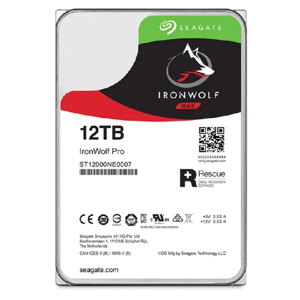 Seagate Ironwolf Pro 12TB 3.5'' Hdd Nas Drives 7200 Rpm; SATA 6GB/S Interface; 256MB CACHE;550TB/YEAR; Unlimited Ba image 4