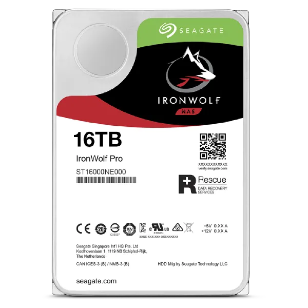 Seagate Ironwolf Pro 16TB 3.5'' Hdd Nas Drives 7200 Rpm; SATA 6GB/S Interface; 256MB CACHE;550TB/YEAR; Unlimited Ba image 2