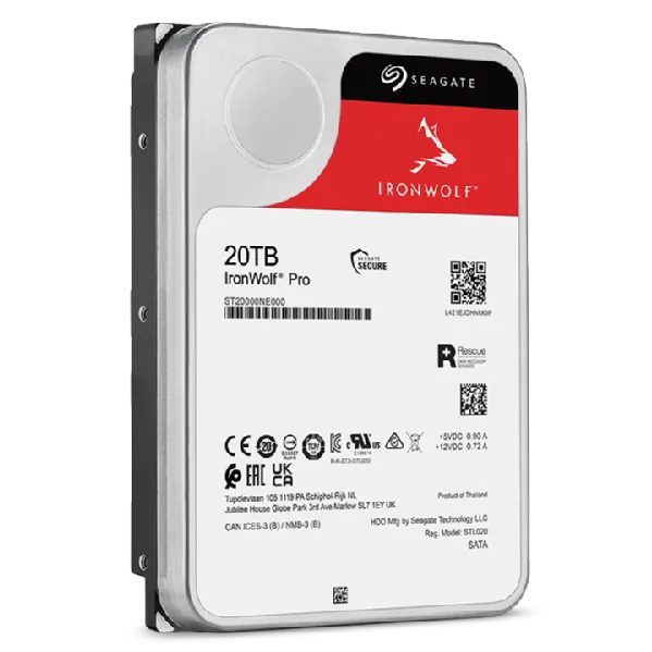 Seagate Ironwolf Pro ST2000NT001 20TB 3.5'' Hdd Nas Drives 7200 Rpm; SATA 6GB/S Interface; 256MB CACHE;550TB/YEAR; Unlimited Bay image 4