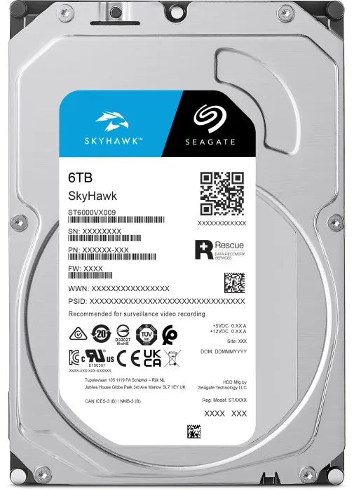 Seagate Skyhawk 6TB 3.5'' Hdd Surveillance Drives; SATA 6GB/S Interface; 8+ Bays Supported; Mtbf: 1M Hr's; Camera's image 3