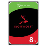 Seagate Ironwolf 8TB 3.5'' Hdd Nas Drives; SATA 6GB/S Interface; 1-8 Bays Supported; Mut: 180TB/YEAR; Rv: Yes; Dual