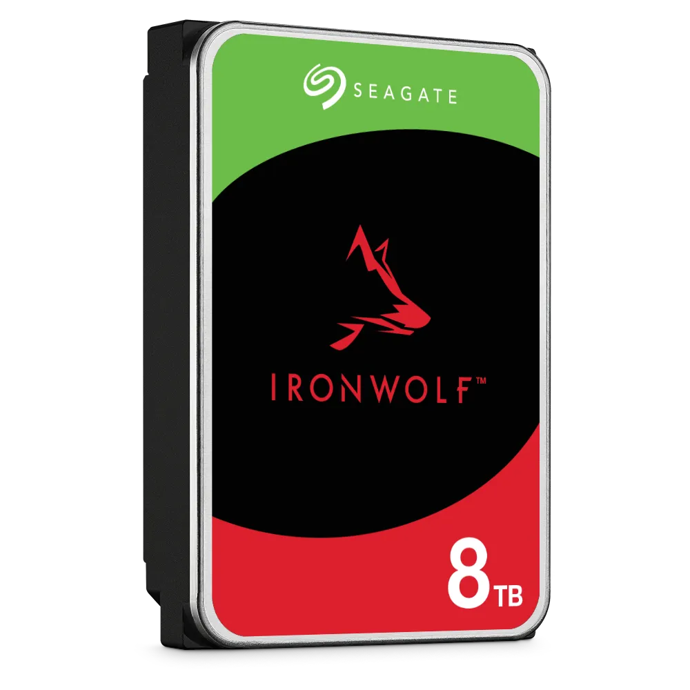 Seagate Ironwolf 8TB 3.5'' Hdd Nas Drives; SATA 6GB/S Interface; 1-8 Bays Supported; Mut: 180TB/YEAR; Rv: Yes; Dual image 4
