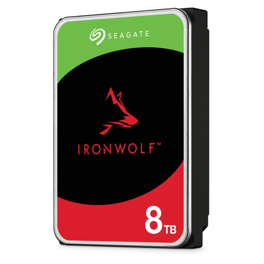 Seagate Ironwolf 8TB 3.5'' Hdd Nas Drives; SATA 6GB/S Interface; 1-8 Bays Supported; Mut: 180TB/YEAR; Rv: Yes; Dual image 5