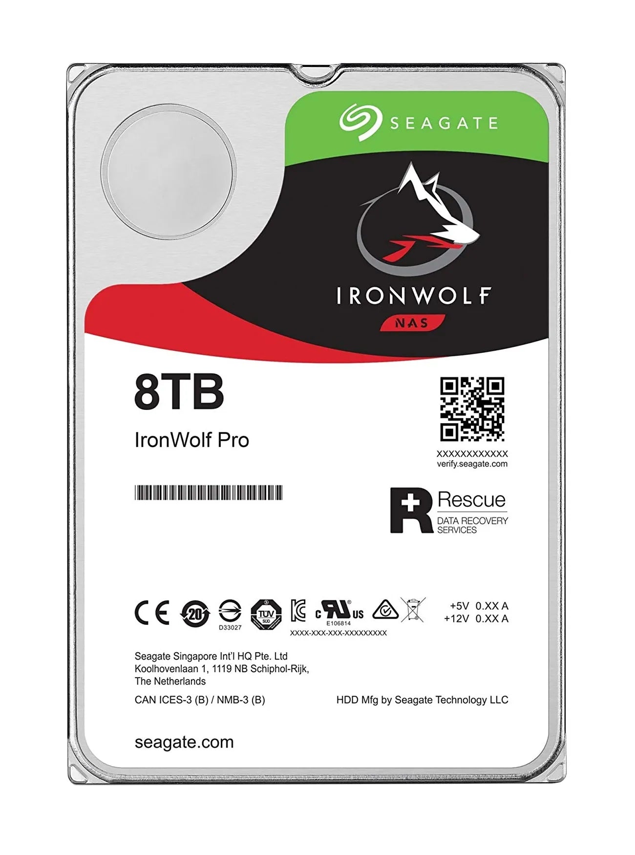 Seagate Ironwolf 8TB 3.5'' Hdd Nas Drives; SATA 6GB/S Interface; 1-8 Bays Supported; Mut: 180TB/YEAR; Rv: Yes; Dual Plane Balanc image 2