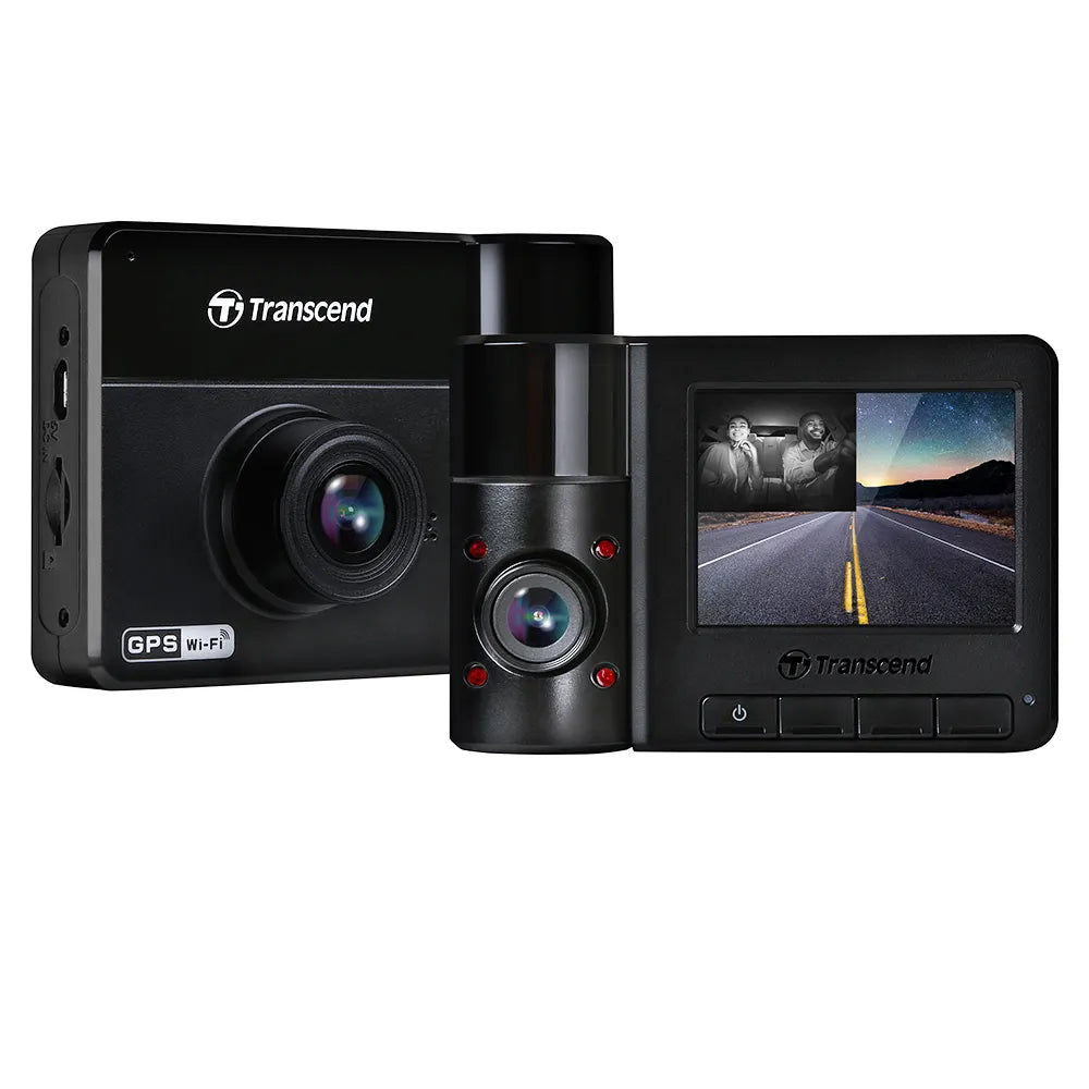 Transcend Drivepro 550 (model B) Dual Lens Dash Cam With 128GB Microsd Card