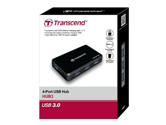 Transcend USB3.0 4 Port Hub Powered image 2