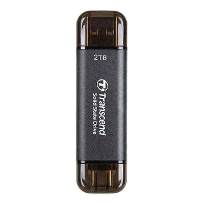 Transcend 128 GB ESD310C USB3.2 Type A & C (USB 10GBPS) Otg Compact Portable SSD Read 1050MB/S Write 950 Mb/S Black