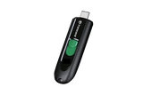 Transcend 128GB JF790C USB C (5GPBS) Capless Flash Drive Black And Green