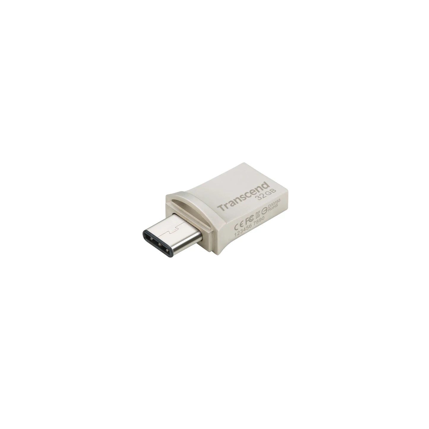 Transcend 128GB Jetflash 890 USB-C & USB 3.1 Otg Flash Drive Silver