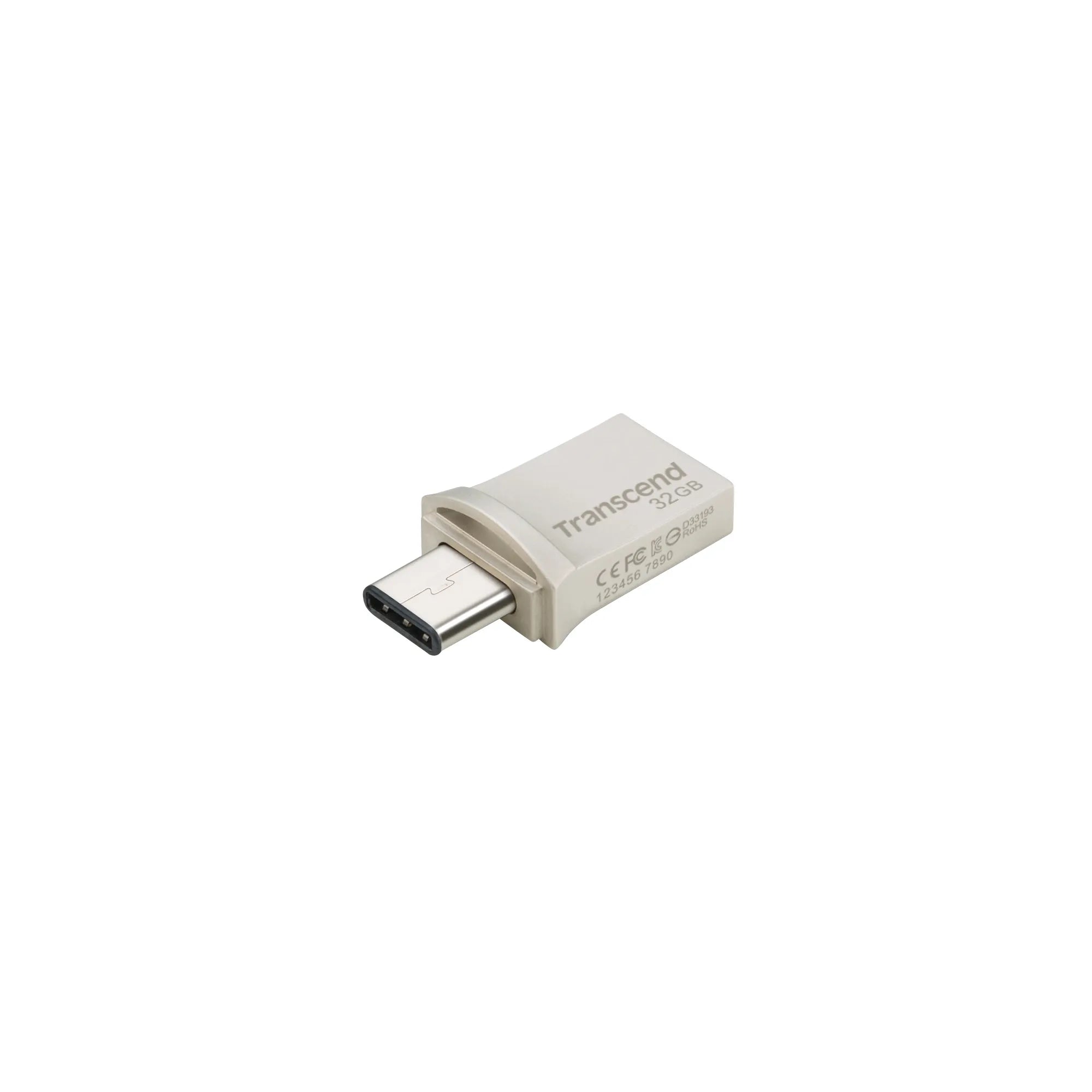 Transcend 128GB Jetflash 890 USB-C & USB 3.1 Otg Flash Drive Silver