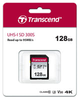 Transcend 300S 128GB UHS-1 Class 10 U1 V10 Sdxc Card 3D Nand image 2