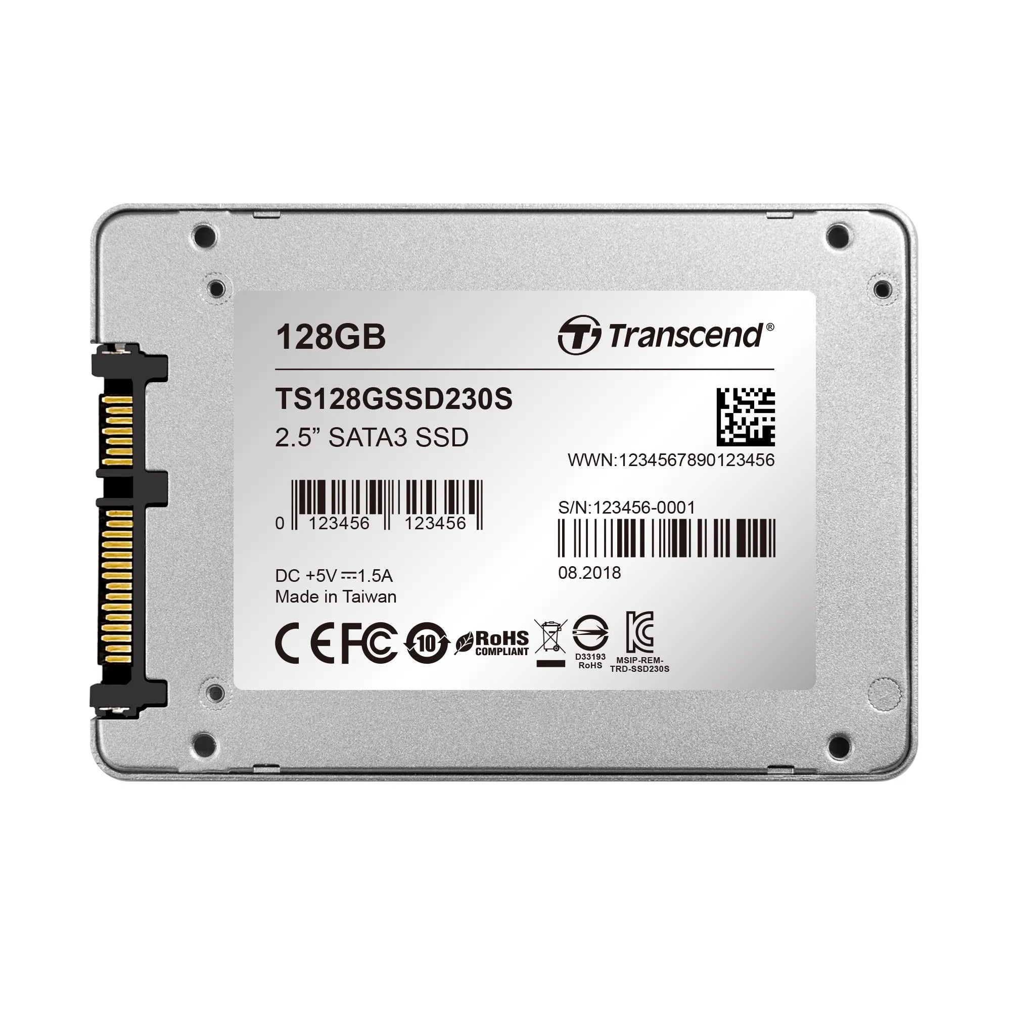 Transcend 128GB SSD230 2.5' SSD Drive- SATA III 3D Tlc With DRAM Cache 560MB/S Read 380MB/S Write 70 Tbw image 3