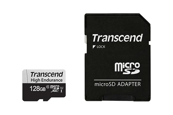 Transcend 350V 128GB High Endurance Micro Sd Uhs-I U1 CLASS10 Read 100 Mb/S Write 45MB/S With Sd Adptor image 4