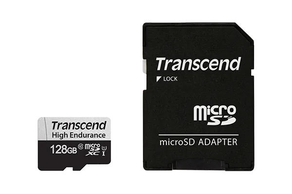 Transcend 350V 128GB High Endurance Micro Sd Uhs-I U1 CLASS10 Read 100 Mb/S Write 45MB/S With Sd Adptor image 5
