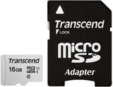 Transcend 300S 16GB Micro Sd Uhs-I U1 Class 10 Read 95 Mb/S Write 45MB/S With Sd Adaptor image 3