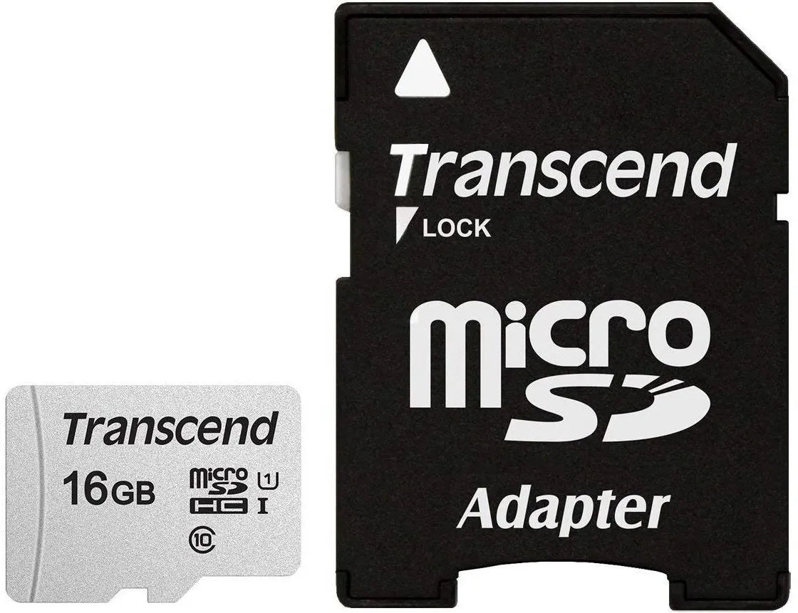Transcend 300S 16GB Micro Sd Uhs-I U1 Class 10 Read 95 Mb/S Write 45MB/S With Sd Adaptor image 4
