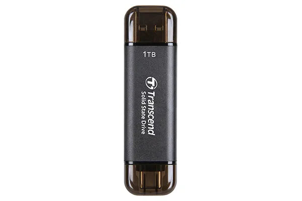 Transcend 1 TB ESD310C USB3.2 Type A & C (USB 10GBPS) Otg Compact Portable SSD Read 1050MB/S Write 950 Mb/S Black