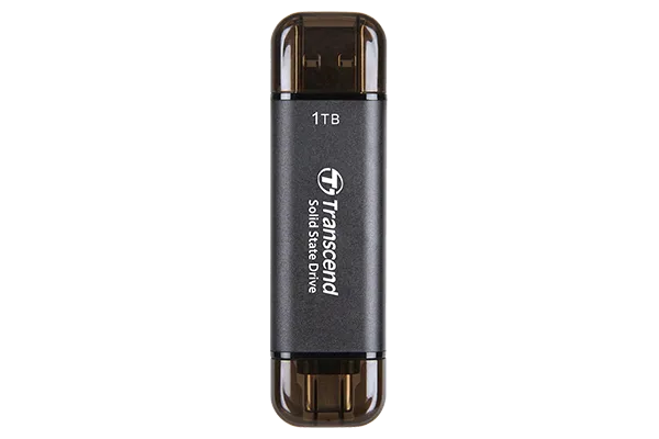Transcend 1 TB ESD310C USB3.2 Type A & C (USB 10GBPS) Otg Compact Portable SSD Read 1050MB/S Write 950 Mb/S Black image 2