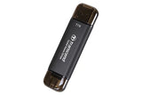 Transcend 1 TB ESD310C USB3.2 Type A & C (USB 10GBPS) Otg Compact Portable SSD Read 1050MB/S Write 950 Mb/S Black image 3