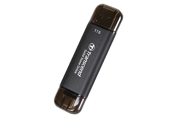 Transcend 1 TB ESD310C USB3.2 Type A & C (USB 10GBPS) Otg Compact Portable SSD Read 1050MB/S Write 950 Mb/S Black image 3