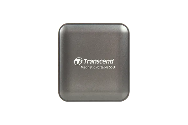 Transcend 1TB ESD420C USB3.2 Type C (USB 20GBPS) Magnetic Portable SSD MagSafe Compatiable R/W Up To 2000MB/S Iron Grey