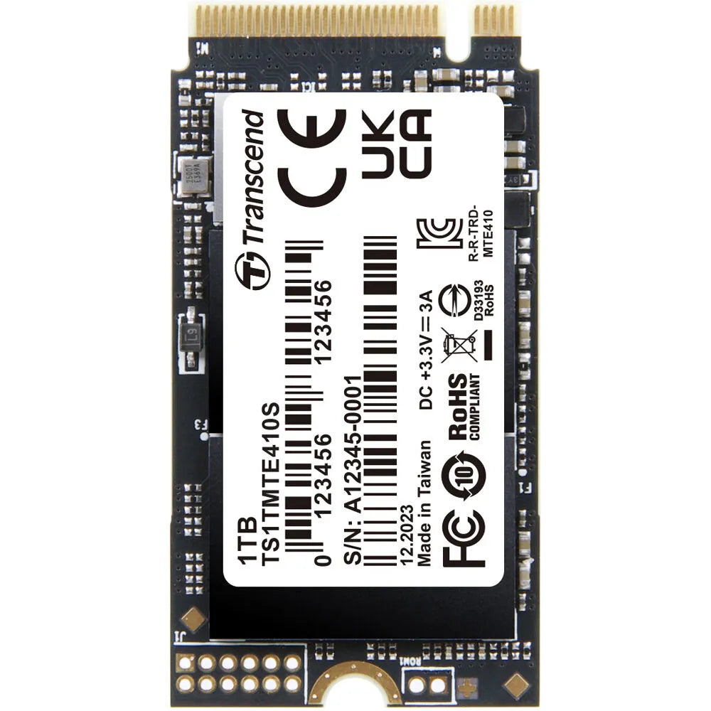 Transcend 1TB MTE410S PCI-E Gen 4X4 M.2 2242 SSD 3D Nand 5000 Mb/S Read 3500 Mb/S Write 600 Tbw