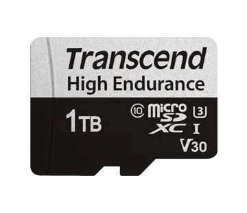 Transcend 350V 1TB High Endurance Micro Sd Uhs-I U3 V30 CLASS10 Read 100 Mb/S Write 60MB/S With Sd Adptor