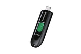Transcend 256GB JF790C USB C (5GPBS) Capless Flash Drive Black And Green image 3