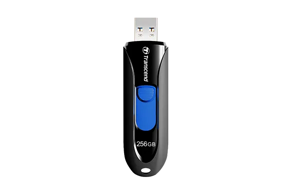 Transcend 256GB JF790 USB3.1 Gen 1 Capless Flash Drive Black And Blue image 5