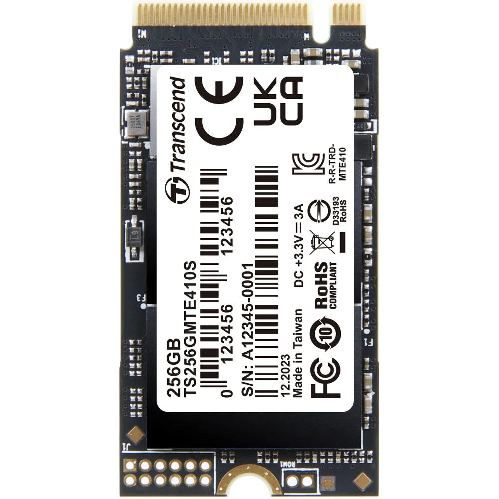 Transcend 256GB MTE410S PCI-E Gen 4X4 M.2 2242 SSD 3D Nand 3300 Mb/S Read 1400 Mb/S Write 150 Tbw