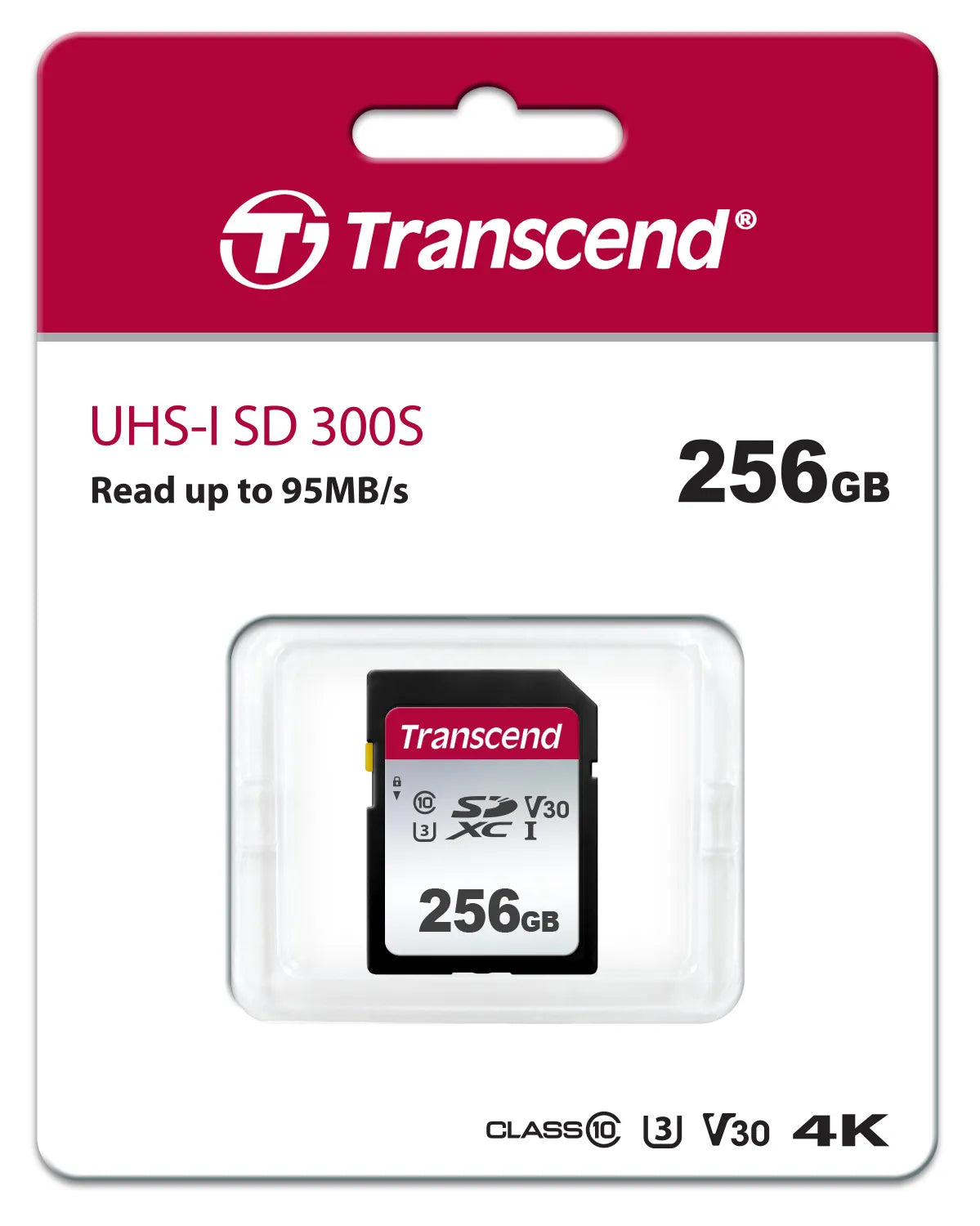 Transcend 300S 256GB UHS-1 Class 10 U1 U3 V30 Sdxc Card 3D Nand image 3