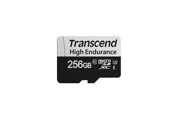Transcend 350V 256GB High Endurance Micro Sd Uhs-I U3 C10 Sdxc Read 100 Mb/S Write 45MB/S With Sd Adptor