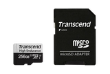 Transcend 350V 256GB High Endurance Micro Sd Uhs-I U3 C10 Sdxc Read 100 Mb/S Write 45MB/S With Sd Adptor image 2