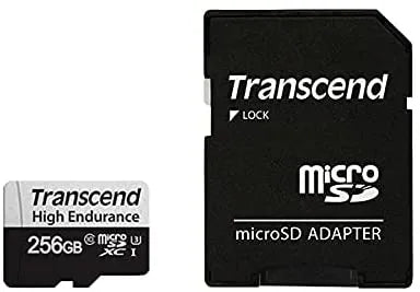 Transcend 350V 256GB High Endurance Micro Sd Uhs-I U3 C10 Sdxc Read 100 Mb/S Write 45MB/S With Sd Adptor image 3