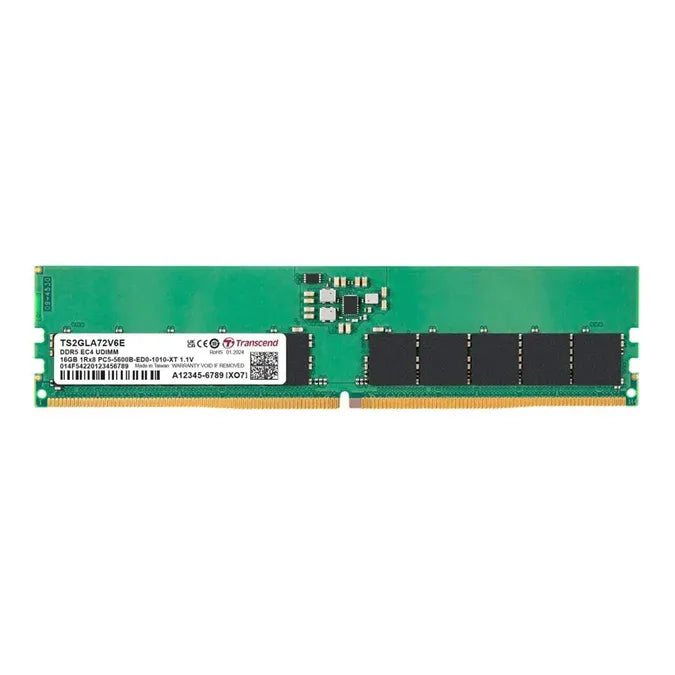Transcend 16GB DDR5-5600 Ecc Dimm 1RX8 2GX8 CL46 1.1V