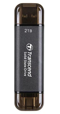 Transcend 2 TB ESD310C USB3.2 Type A & C (USB 10GBPS) Otg Compact Portable SSD Read 1050MB/S Write 950 Mb/S Black image 3