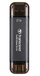 Transcend 2 TB ESD310C USB3.2 Type A & C (USB 10GBPS) Otg Compact Portable SSD Read 1050MB/S Write 950 Mb/S Black image 4