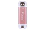 Transcend 2 TB ESD310P USB3.2 Type A & C (USB 10GBPS) Otg Compact Portable SSD Read 1050MB/S Write 950 Mb/S Pink image 4