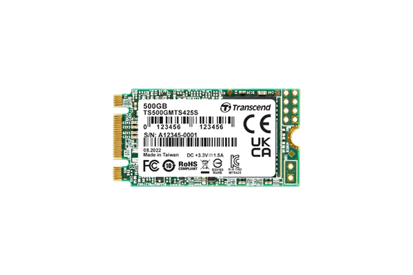 Transcend 500GB MTS425S M.2 SATA 3 2242 SSD Cacheless Tlc image 2