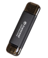 Transcend 512 GB ESD310C USB3.2 Type A & C (USB 10GBPS) Otg Compact Portable SSD Read 1050MB/S Write 950 Mb/S Black