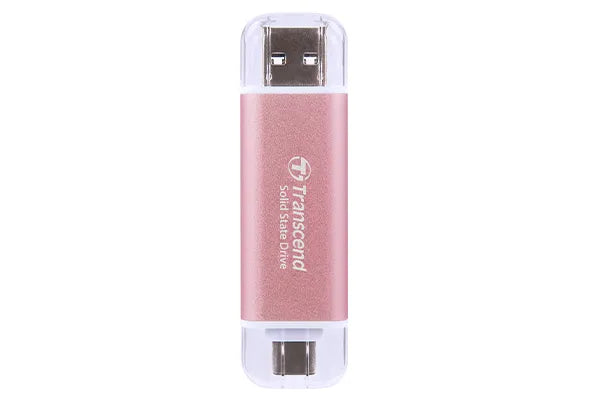 Transcend 512 GB ESD310P USB3.2 Type A & C (USB 10GBPS) Otg Compact Portable SSD Read 1050MB/S Write 950 Mb/S Pink